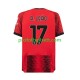 Fotballdrakt AC Milan Rafael Leao 17 Herre Hjemmekit 2023-2024 Kortermet