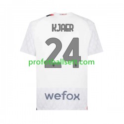Fotballdrakt AC Milan Simon Kjaer 24 Herre Bortekit 2023-2024 Kortermet