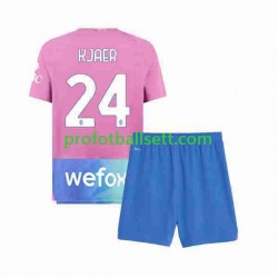 Fotballdrakt AC Milan Simon Kjaer 24 Barn Tredjekit 2023-2024 Kortermet