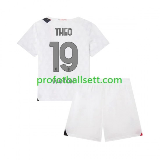 Fotballdrakt AC Milan Theo 19 Barn Bortekit 2023-2024 Kortermet