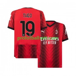 Fotballdrakt AC Milan Theo Hernandez 19 Herre Hjemmekit 2023-2024 Kortermet