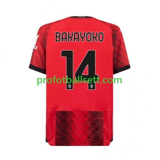 Fotballdrakt AC Milan Tiemoue Bakayoko 14 Herre Hjemmekit 2023-2024 Kortermet