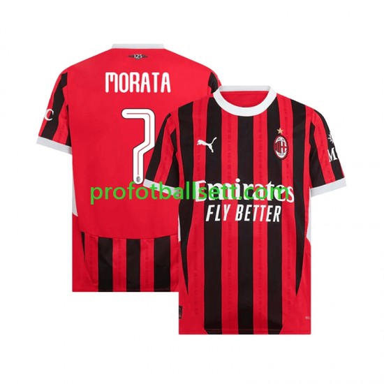 Fotballdrakt AC Milan UCL Font MORATA 7 Herre Hjemmekit 2024-2025 Kortermet