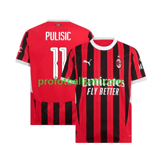 Fotballdrakt AC Milan UCL Font PULISIC 11 Herre Hjemmekit 2024-2025 Kortermet