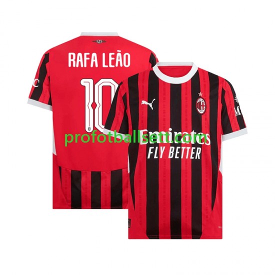 Fotballdrakt AC Milan UCL Font RAFA LEAO 10 Herre Hjemmekit 2024-2025 Kortermet