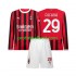 Fotballdrakt AC Milan Youssouf Fofana 29 Barn Hjemmekit 2024-2025 Langermet