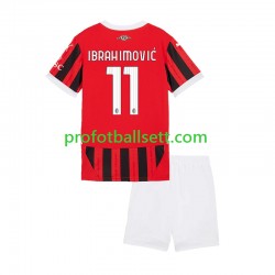 Fotballdrakt AC Milan ibrahimovic 11 Barn Hjemmekit 2024-2025 Kortermet