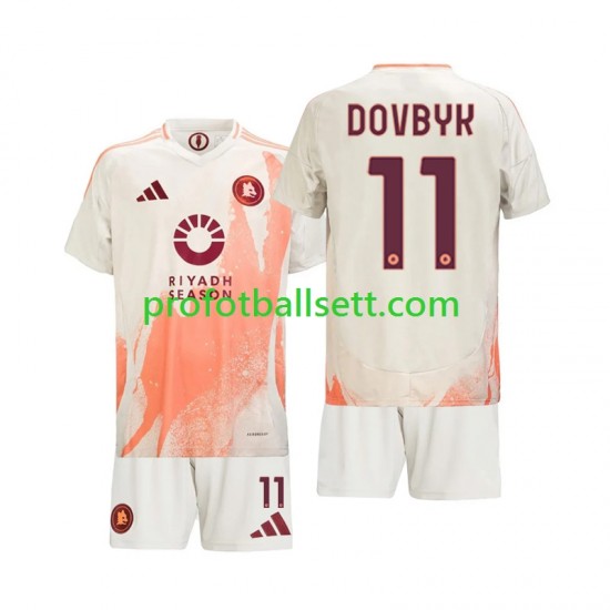 Fotballdrakt AS Roma Artem Dovbyk 11 Barn Bortekit 2024-2025 Kortermet