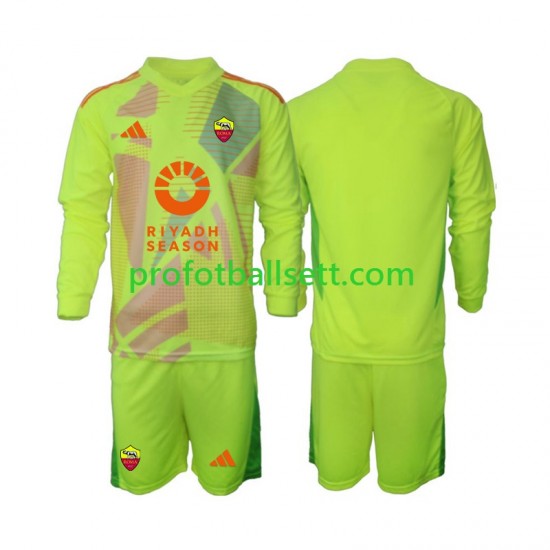 Fotballdrakt AS Roma Keeper Barn Bortekit 2024-2025 Langermet
