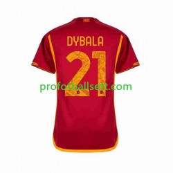 Fotballdrakt AS Roma Paulo Dybala 21 Herre Hjemmekit 2023-2024 Kortermet