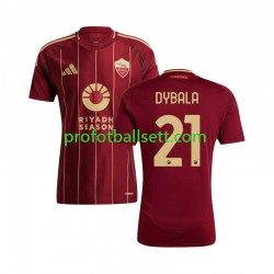 Fotballdrakt AS Roma Paulo Dybala 21 Herre Hjemmekit 2024-2025 Kortermet
