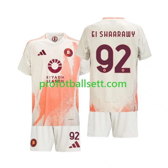 Fotballdrakt AS Roma Stephan El Shaarawy 92 Barn Bortekit 2024-2025 Kortermet