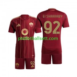 Fotballdrakt AS Roma Stephan El Shaarawy 92 Barn Hjemmekit 2024-2025 Kortermet