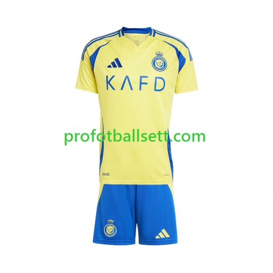 Fotballdrakt Al Nassr Barn Hjemmekit 2024-2025 Kortermet