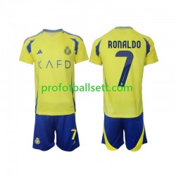 Fotballdrakt Al Nassr Cristiano Ronaldo 7 Barn Hjemmekit 2024-2025 Kortermet