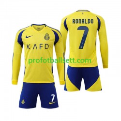 Fotballdrakt Al-Nassr Cristiano Ronaldo 7 Barn Hjemmekit 2024-2025 Langermet
