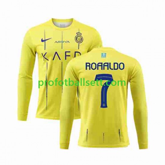 Fotballdrakt Al-Nassr Ronaldo 7 Herre Hjemmekit 2023-2024 Langermet