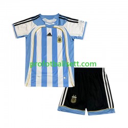 Retro Fotballdrakt Argentina Barn Hjemmekit 2006 Kortermet