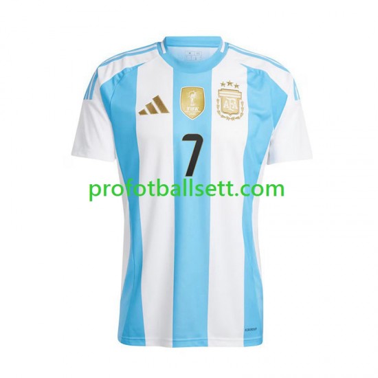 Fotballdrakt Argentina De Paul 7 Copa America Herre Hjemmekit 2024 Kortermet