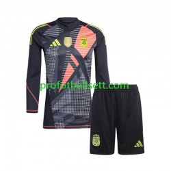 Fotballdrakt Argentina Keeper Barn Hjemmekit 2024 Svart Langermet