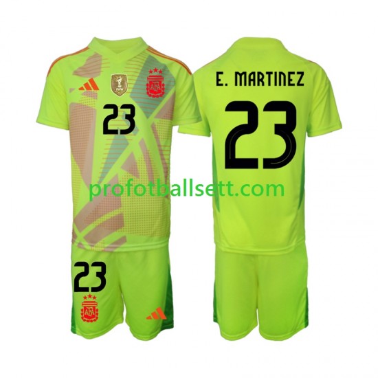 Fotballdrakt Argentina Keeper Emiliano Martinez 23 Barn Bortekit 2024 Kortermet