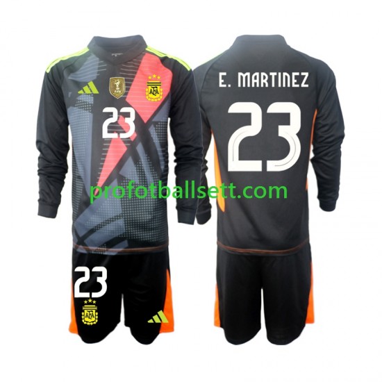 Fotballdrakt Argentina Keeper Emiliano Martinez 23 Barn Hjemmekit 2024 Langermet