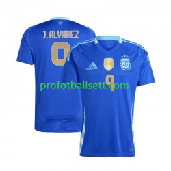 Fotballdrakt Argentina Julian Alvarez 9 Copa America Herre Bortekit 2024 Kortermet