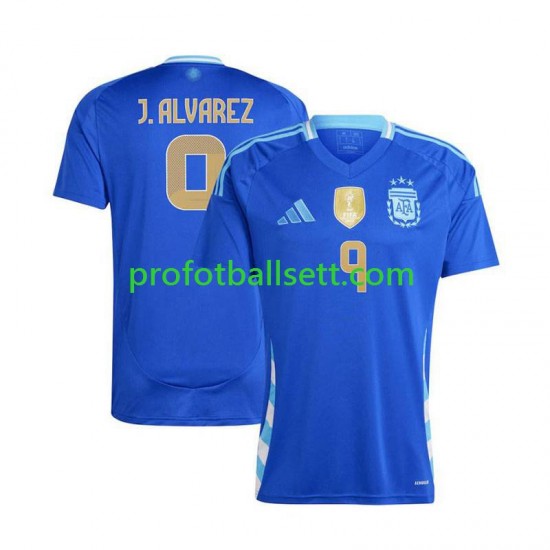 Fotballdrakt Argentina Julian Alvarez 9 Copa America Herre Bortekit 2024 Kortermet