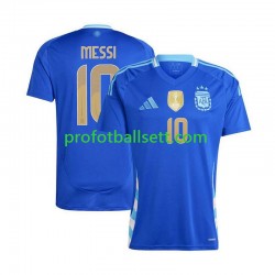 Fotballdrakt Argentina Lionel Messi 10 Copa America Herre Bortekit 2024 Kortermet
