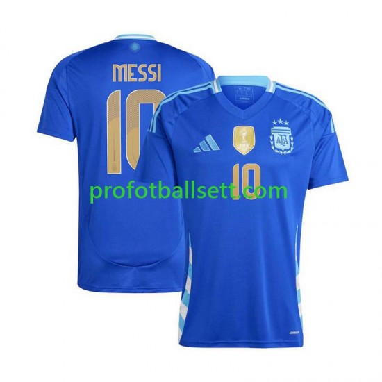 Fotballdrakt Argentina Lionel Messi 10 Copa America Herre Bortekit 2024 Kortermet
