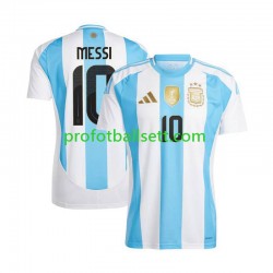 Fotballdrakt Argentina Lionel Messi 10 Copa America Herre Hjemmekit 2024 Kortermet