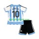 Retro Fotballdrakt Argentina Maradona 10 Barn Hjemmekit 2006 Kortermet