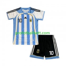 Retro Fotballdrakt Argentina Maradona 10 Barn Hjemmekit 2006 Kortermet