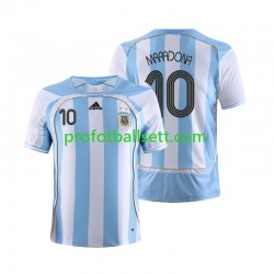 Retro Fotballdrakt Argentina Maradona 10 Herre Hjemmekit 2006 Kortermet