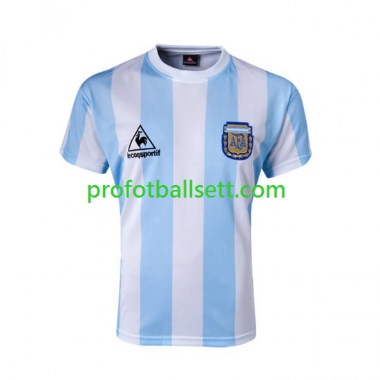 Retro Fotballdrakt Argentina 1986 Herre Hjemmekit Kortermet