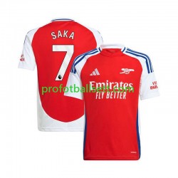 Fotballdrakt Arsenal Bukayo Saka 7 Herre Hjemmekit 2024-2025 Rød Kortermet