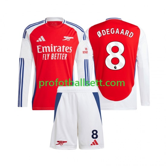 Fotballdrakt Arsenal Martin Odegaard 8 Barn Hjemmekit 2024-2025 Langermet