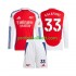 Fotballdrakt Arsenal Riccardo Calafiori 33 Barn Hjemmekit 2024-2025 Langermet
