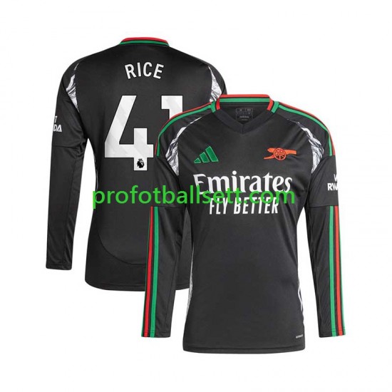 Fotballdrakt Arsenal Rice 41 Herre Bortekit 2024-2025 Langermet