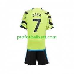 Fotballdrakt Arsenal Saka 7 Barn Bortekit 2023-2024 Kortermet