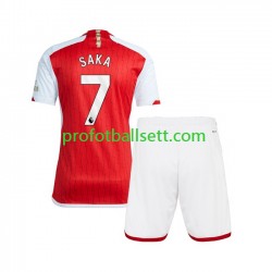 Fotballdrakt Arsenal Saka 7 Barn Hjemmekit 2023-2024 Kortermet