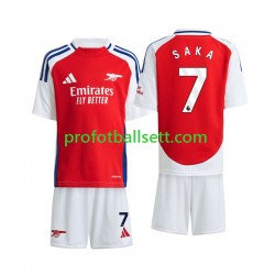 Fotballdrakt Arsenal Saka 7 Barn Hjemmekit 2024-2025 Kortermet