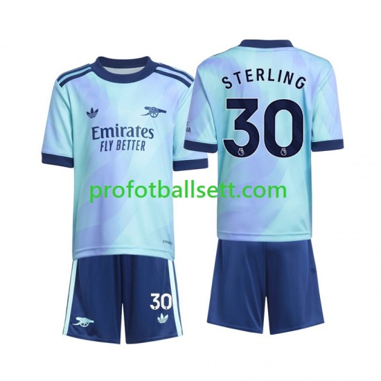 Fotballdrakt Arsenal Sterling 30 Barn Tredjekit 2024-2025 Kortermet