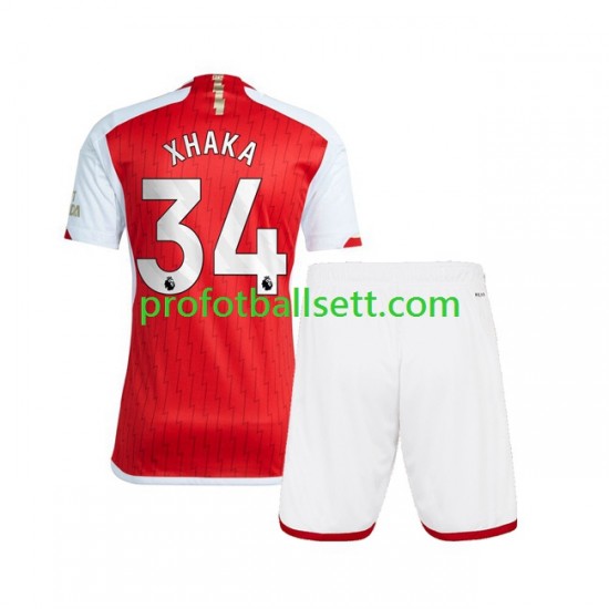 Fotballdrakt Arsenal Xhaka 34 Barn Hjemmekit 2023-2024 Kortermet