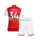Fotballdrakt Arsenal Xhaka 34 Barn Hjemmekit 2023-2024 Kortermet