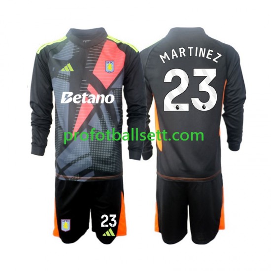 Fotballdrakt Aston Villa Keeper Emiliano Martinez 23 Barn Bortekit 2024-2025 Langermet