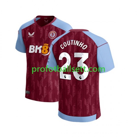 Fotballdrakt Aston Villa Philippe Coutinho 23 Herre Hjemmekit 2023-2024 Kortermet