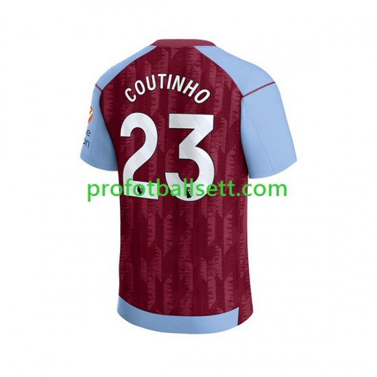 Fotballdrakt Aston Villa Philippe Coutinho 23 Herre Hjemmekit 2023-2024 Kortermet