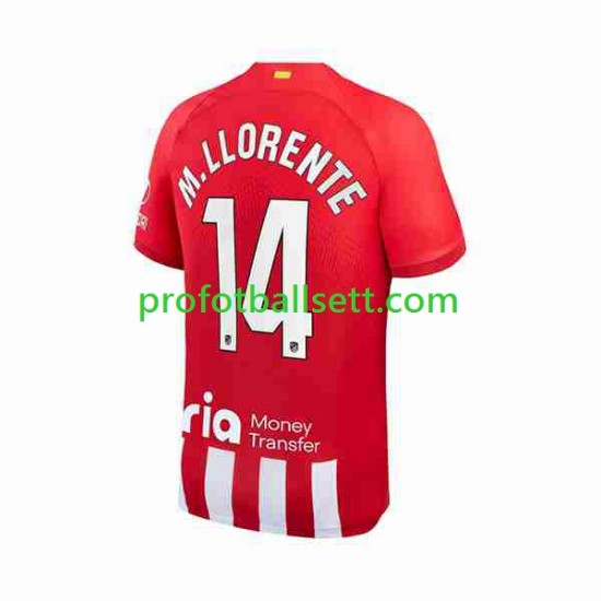 Fotballdrakt Atlético Madrid 2 Marcos Llorente 14 Herre Hjemmekit 2023-2024 Kortermet