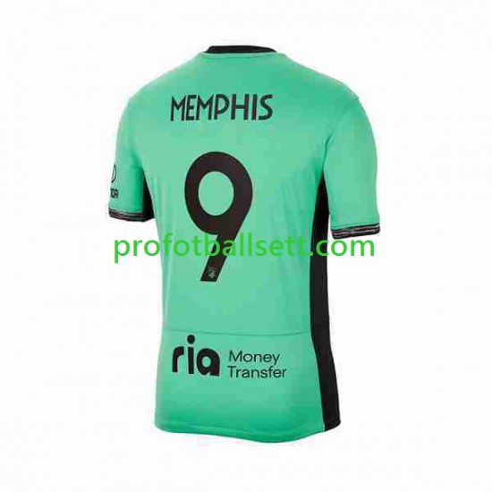 Fotballdrakt Atlético Madrid 2 Memphis Depay 9 Herre Tredjekit 2023-2024 Kortermet